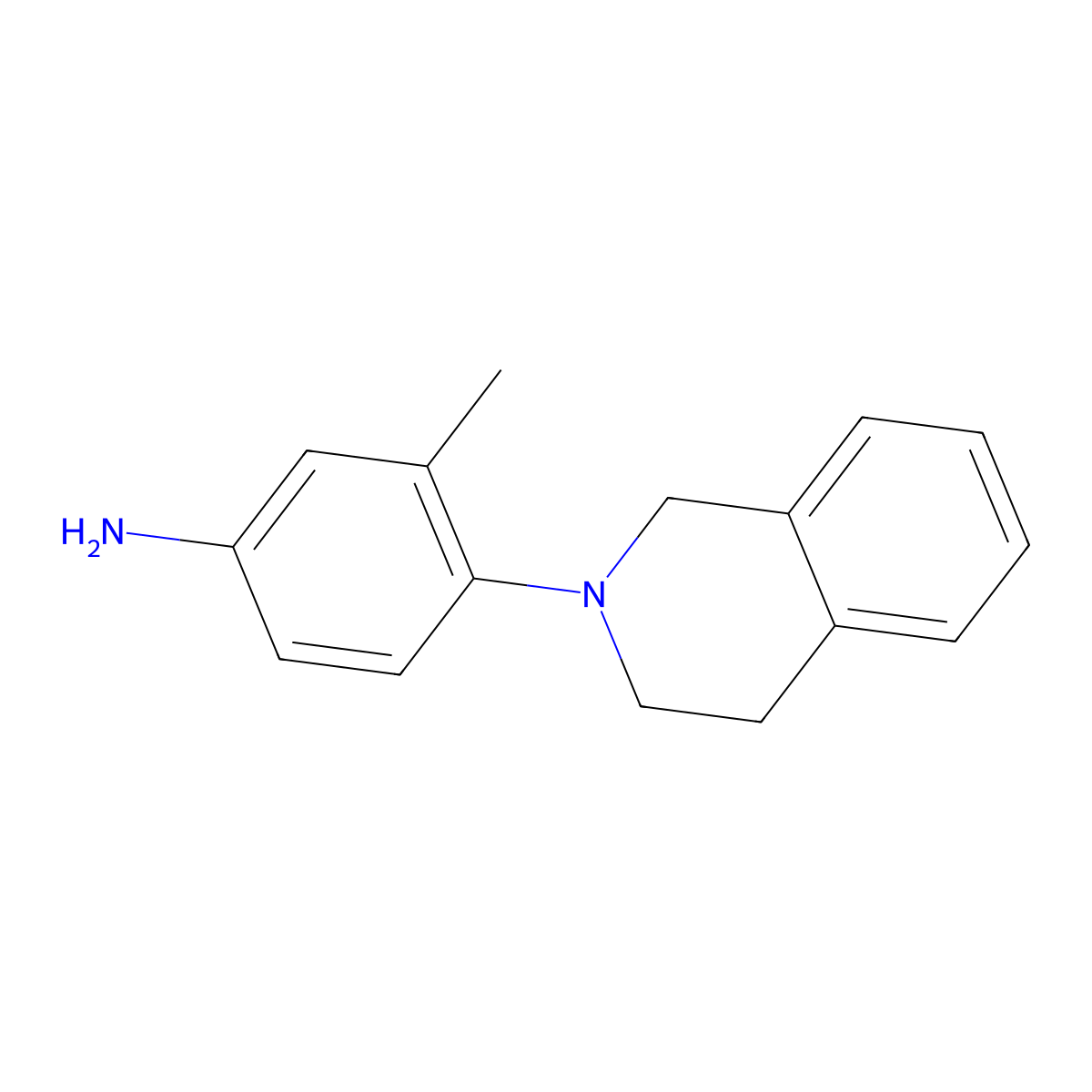 4-[3,4-Dihydro-2(1H)-isoquinolinyl]-3-methylaniline molecular structure, CAS 1094746-56-1