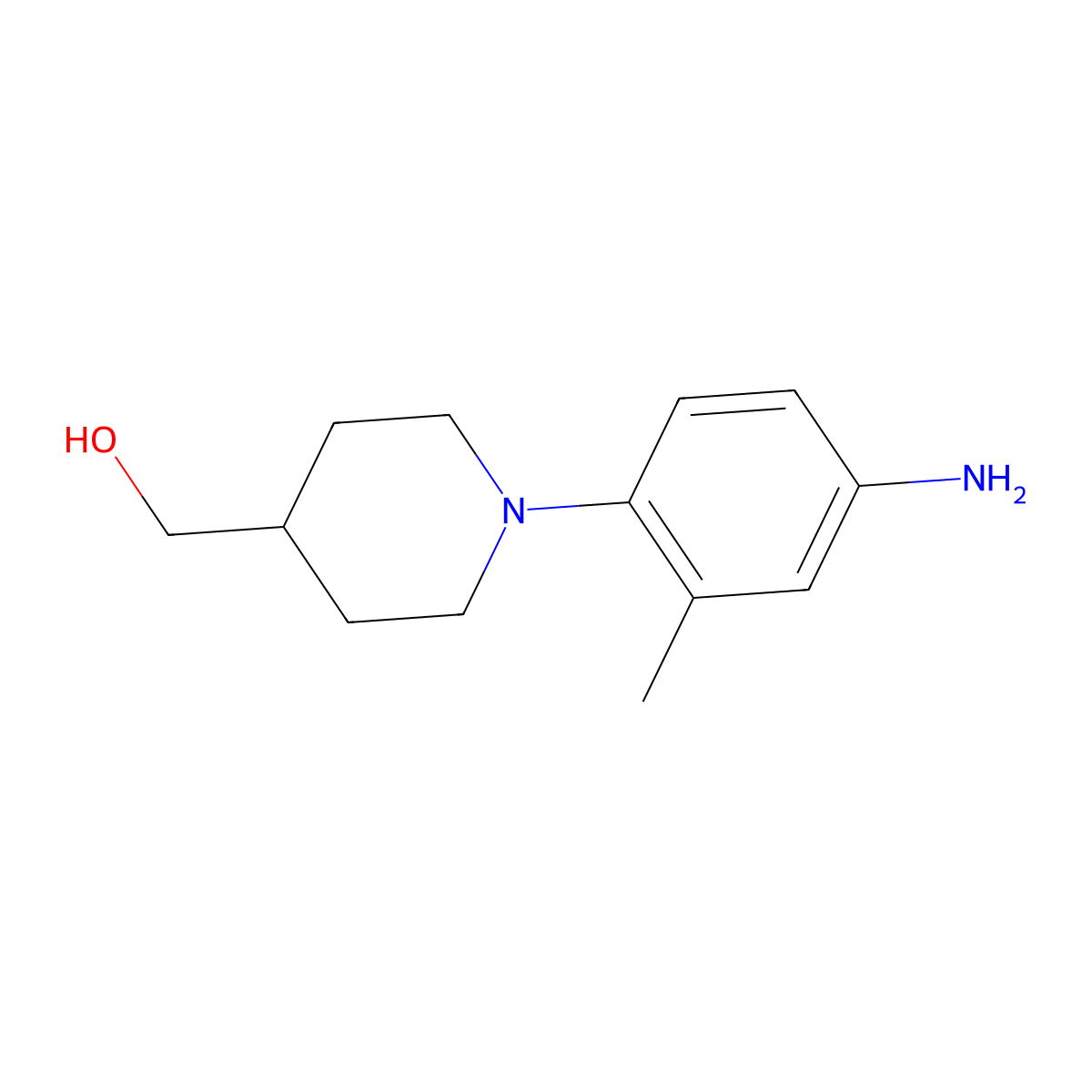 [1-(4-Amino-2-methylphenyl)piperidin-4-yl]methanol molecular structure, CAS 1094746-87-8
