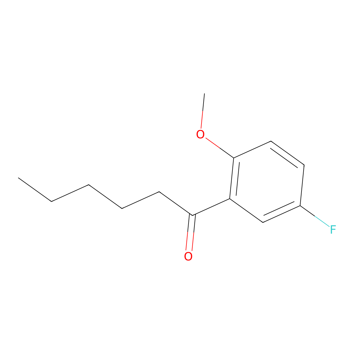 1-(5-Fluoro-2-methoxyphenyl)hexan-1-one molecular structure, CAS 1094748-76-1