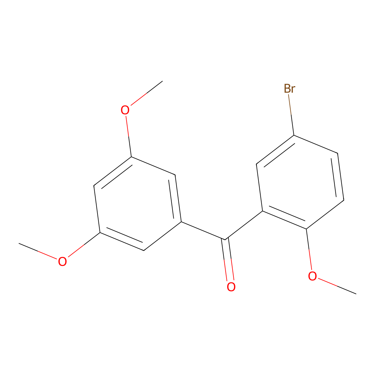 (5-Bromo-2-methoxyphenyl)(3,5-dimethoxyphenyl)methanone molecular structure, CAS 1094749-23-1