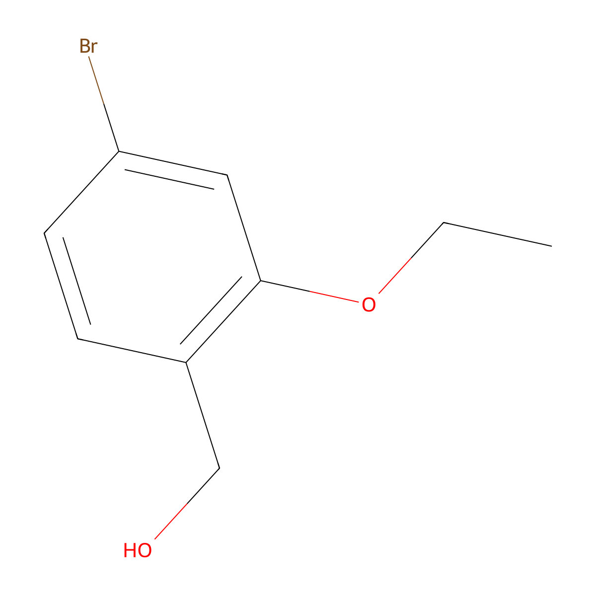 4-Bromo-2-ethoxybenzyl alcohol molecular structure, CAS 1094750-85-2