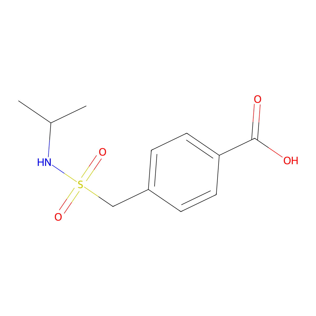 4-[(Isopropylsulfamoyl)methyl]benzoic acid molecular structure, CAS 1094750-93-2