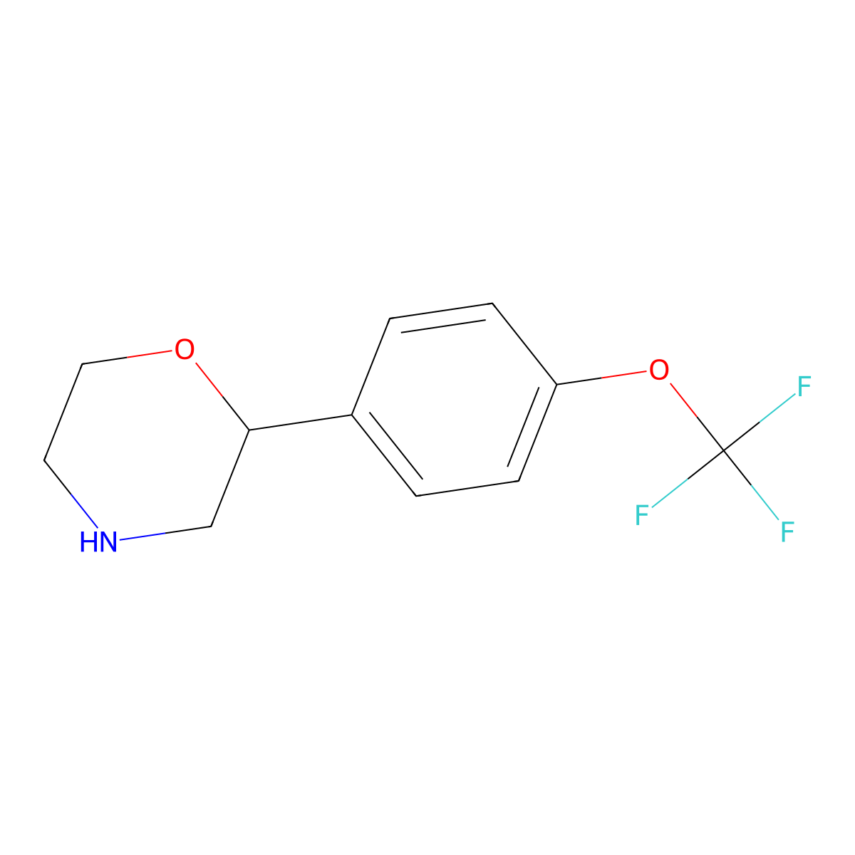 2-(4-(Trifluoromethoxy)phenyl)morpholine molecular structure, CAS 1094752-66-5