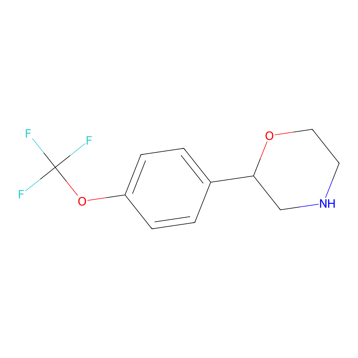 2-(4-(Trifluoromethoxy)phenyl)morpholine molecular structure, CAS 1094752-66-5