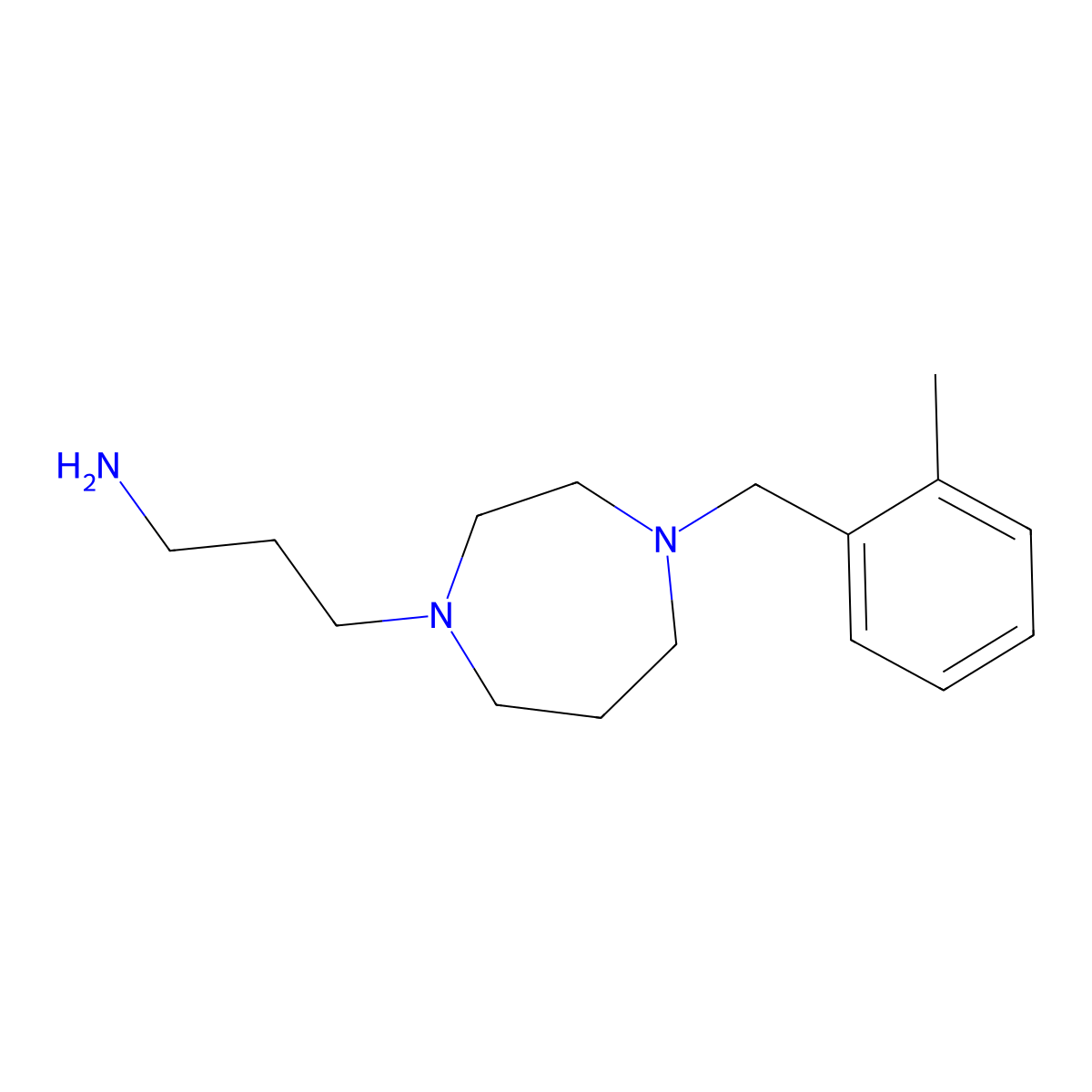 {3-[4-(2-Methylbenzyl)-1,4-diazepan-1-yl]propyl}amine molecular structure, CAS 1094754-18-3