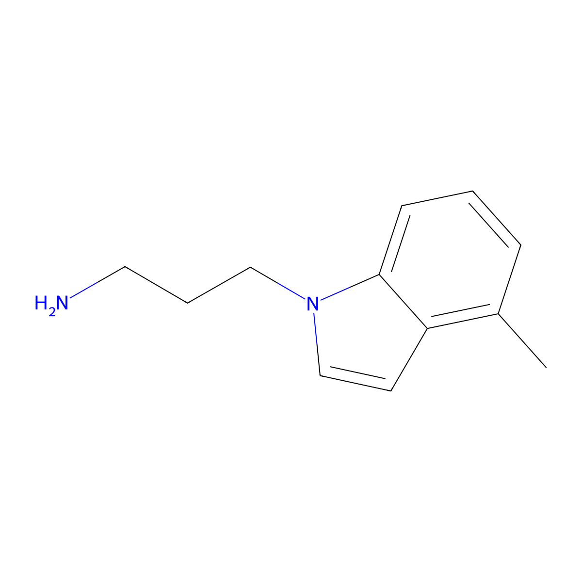 3-(4-Methyl-1H-indol-1-yl)propan-1-amine molecular structure, CAS 1094754-77-4