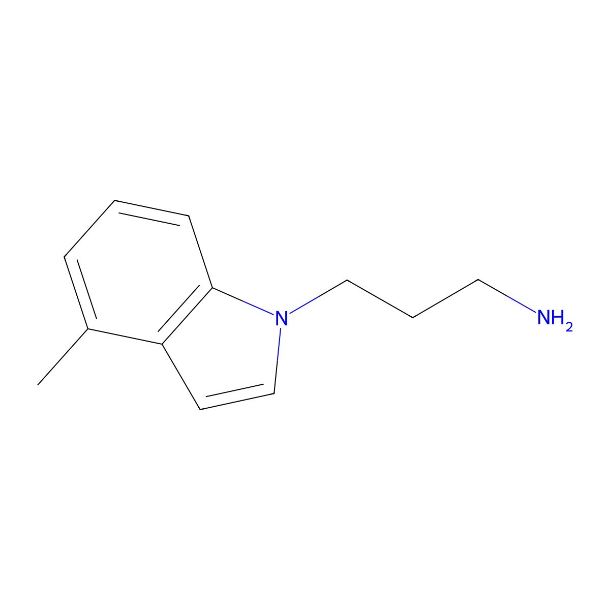 3-(4-Methyl-1H-indol-1-yl)propan-1-amine molecular structure, CAS 1094754-77-4