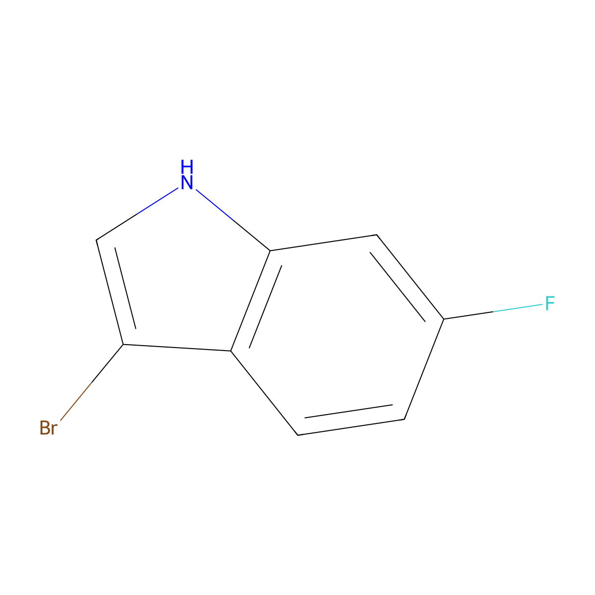 3-Bromo-6-fluoro-1H-indole molecular structure, CAS 1094754-90-1