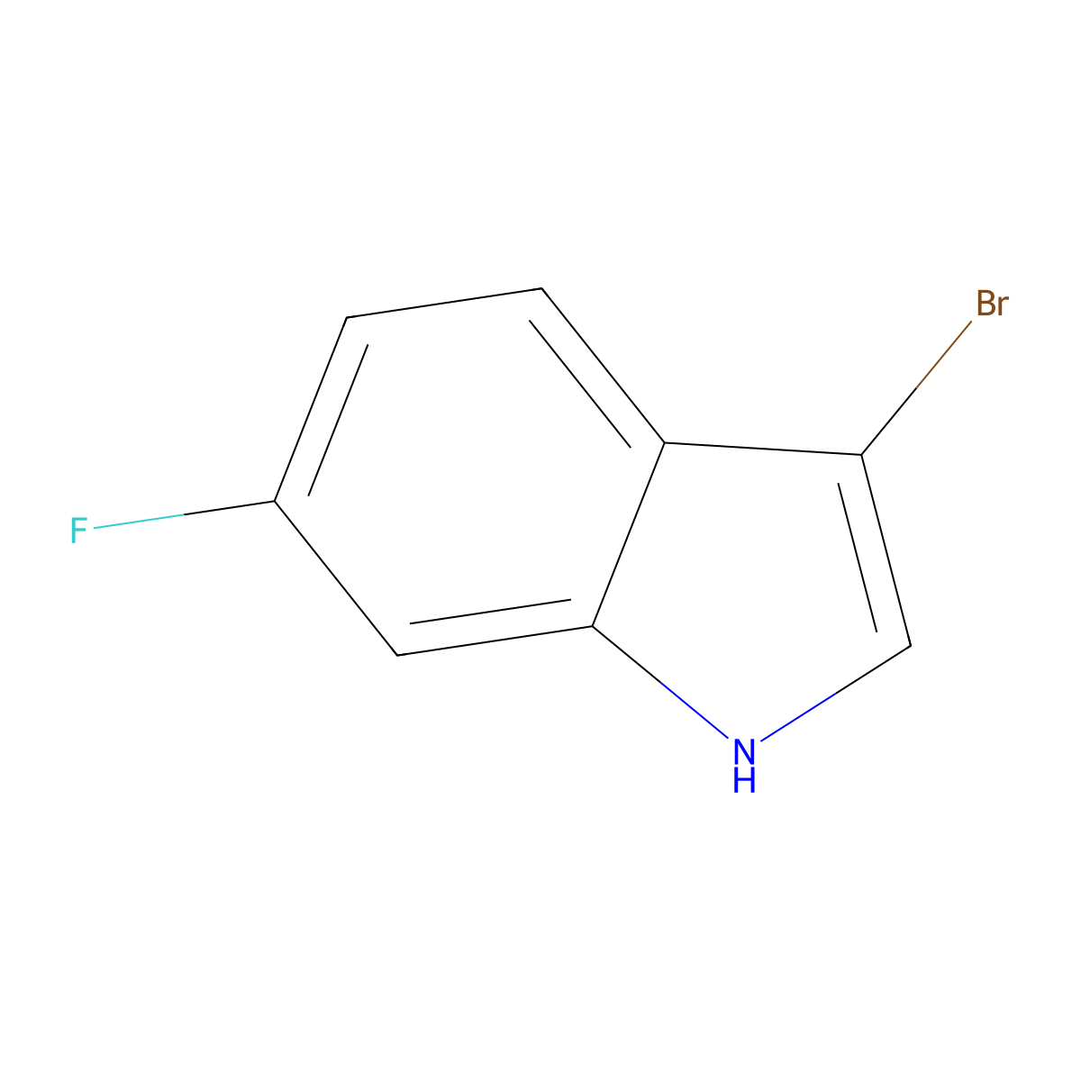 3-Bromo-6-fluoro-1H-indole molecular structure, CAS 1094754-90-1