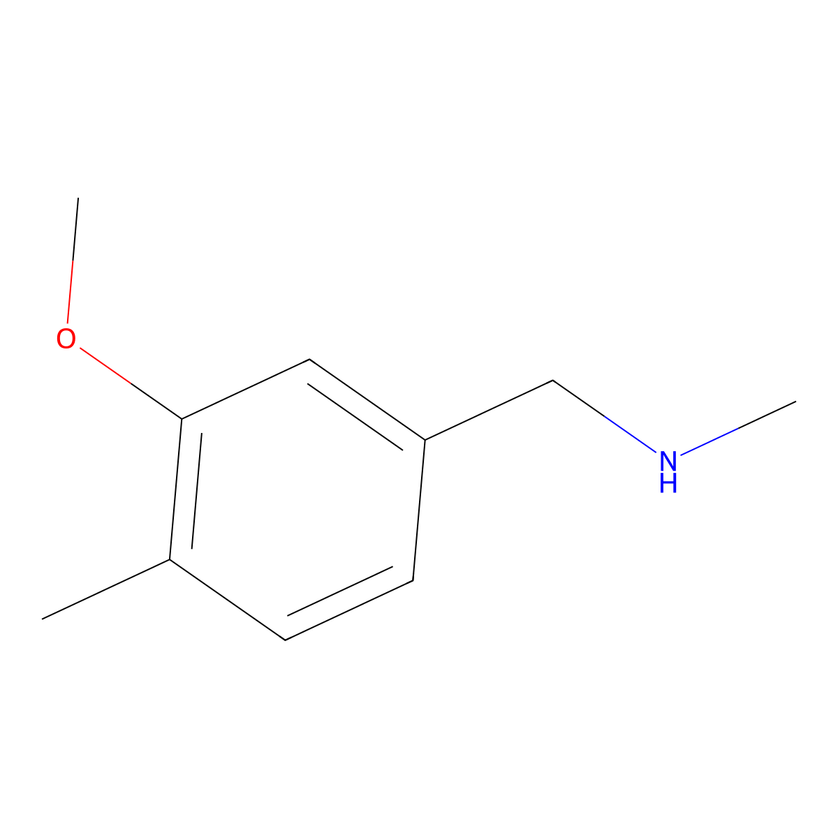 1-(3-methoxy-4-methylphenyl)-N-methylmethanamine molecular structure, CAS 1094755-12-0