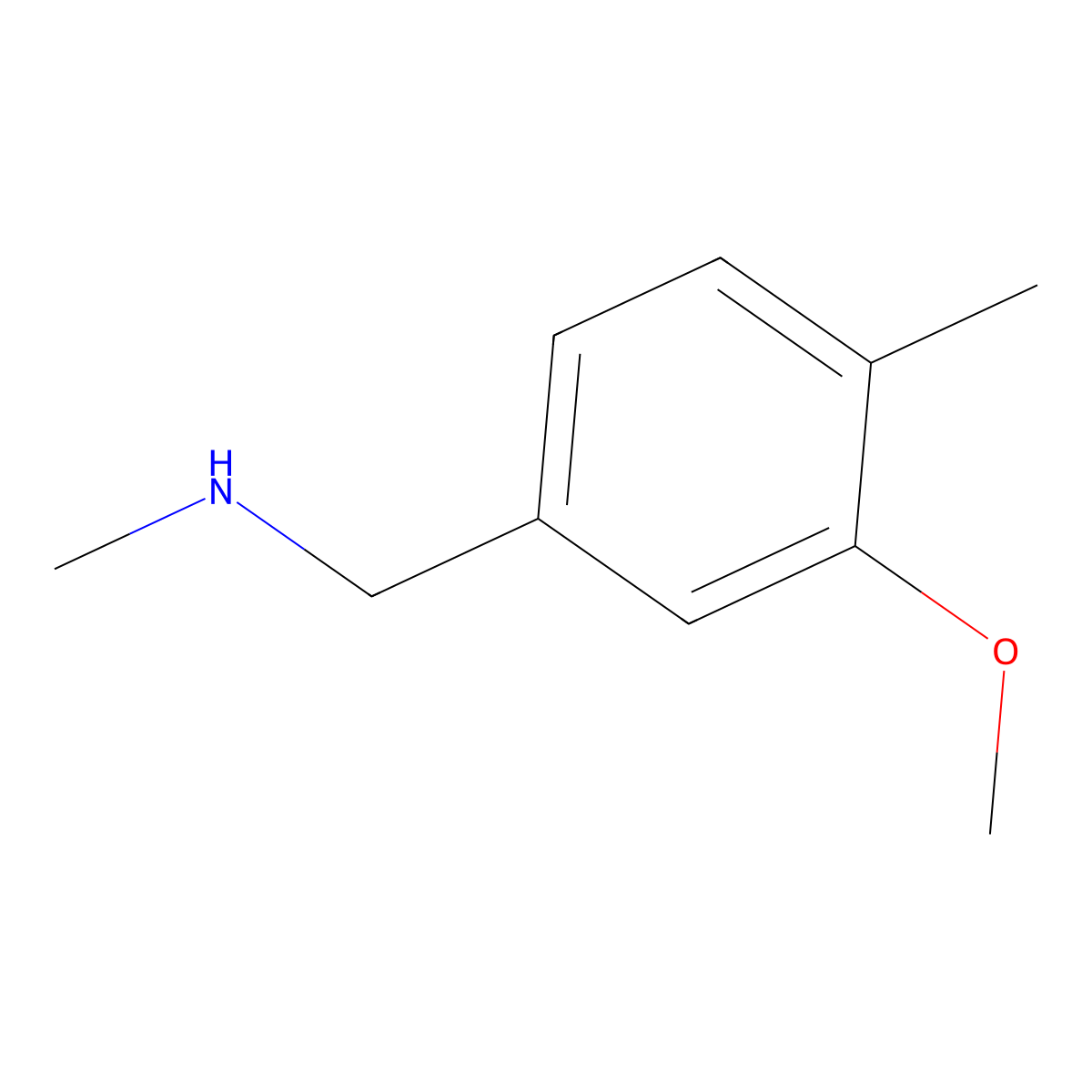 1-(3-methoxy-4-methylphenyl)-N-methylmethanamine molecular structure, CAS 1094755-12-0