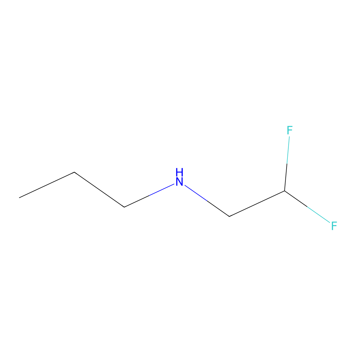 (2,2-Difluoroethyl)(propyl)amine molecular structure, CAS 1094755-23-3