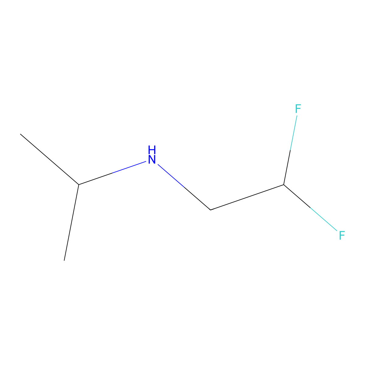 (2,2-Difluoroethyl)(propan-2-yl)amine molecular structure, CAS 1094755-30-2