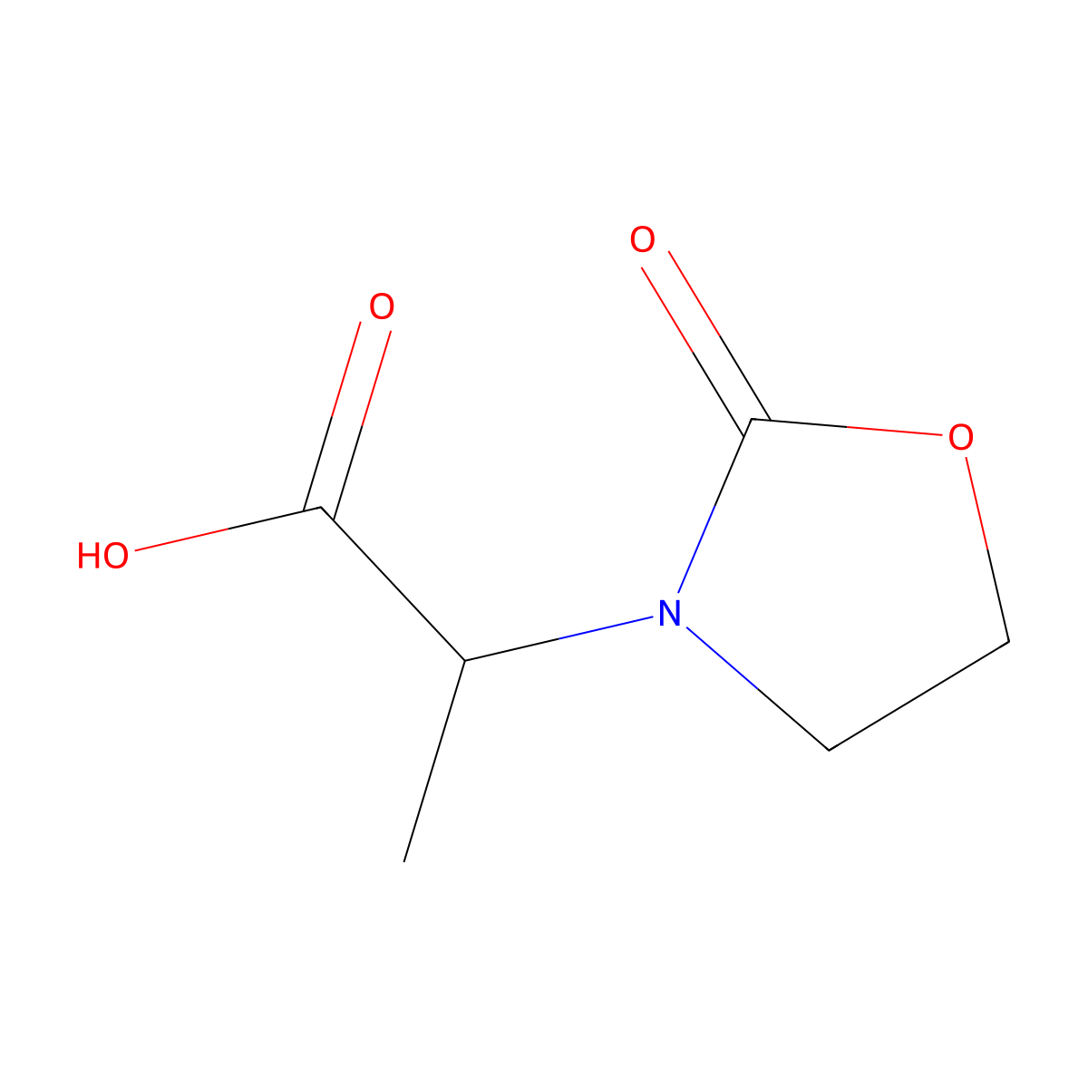 2-(2-Oxo-1,3-oxazolidin-3-yl)propanoic acid molecular structure, CAS 1094759-71-3