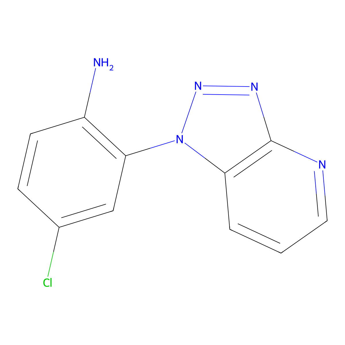 4-Chloro-2-[1,2,3]triazolo[4,5-b]pyridin-1-yl-phenylamine molecular structure, CAS 1094760-08-3