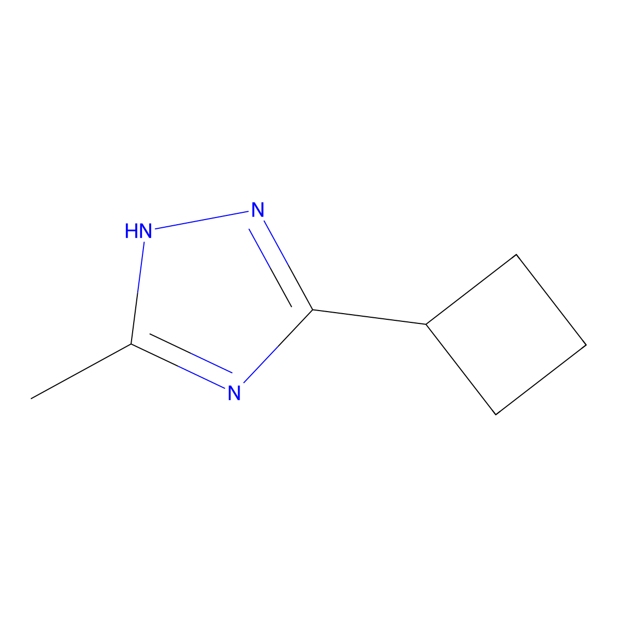 5-Cyclobutyl-3-methyl-1H-1,2,4-triazole molecular structure, CAS 1094760-10-7
