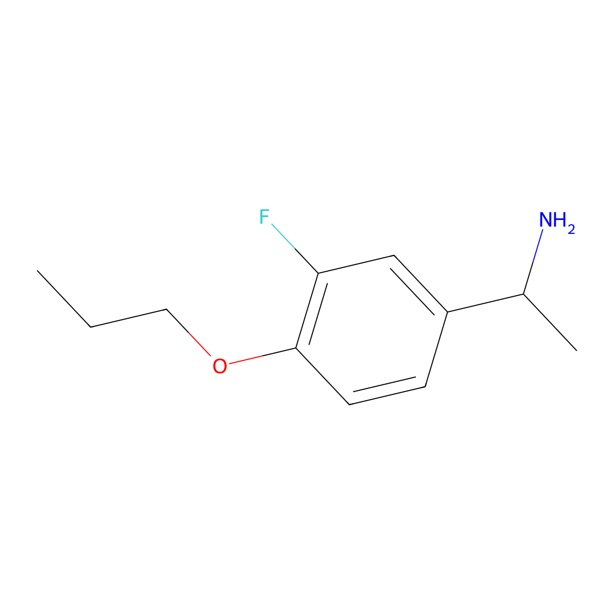 1-(3-Fluoro-4-propoxy-phenyl)-ethylamine molecular structure, CAS 1094760-74-3