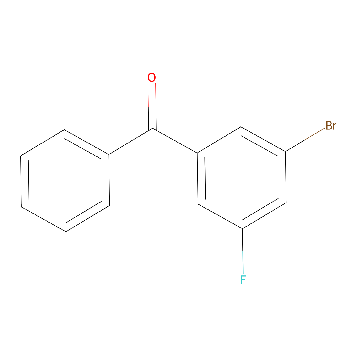 (3-Bromo-5-fluoro-phenyl)-phenyl-methanone molecular structure, CAS 1094761-09-7