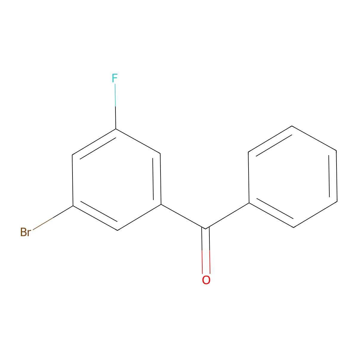 (3-Bromo-5-fluoro-phenyl)-phenyl-methanone molecular structure, CAS 1094761-09-7