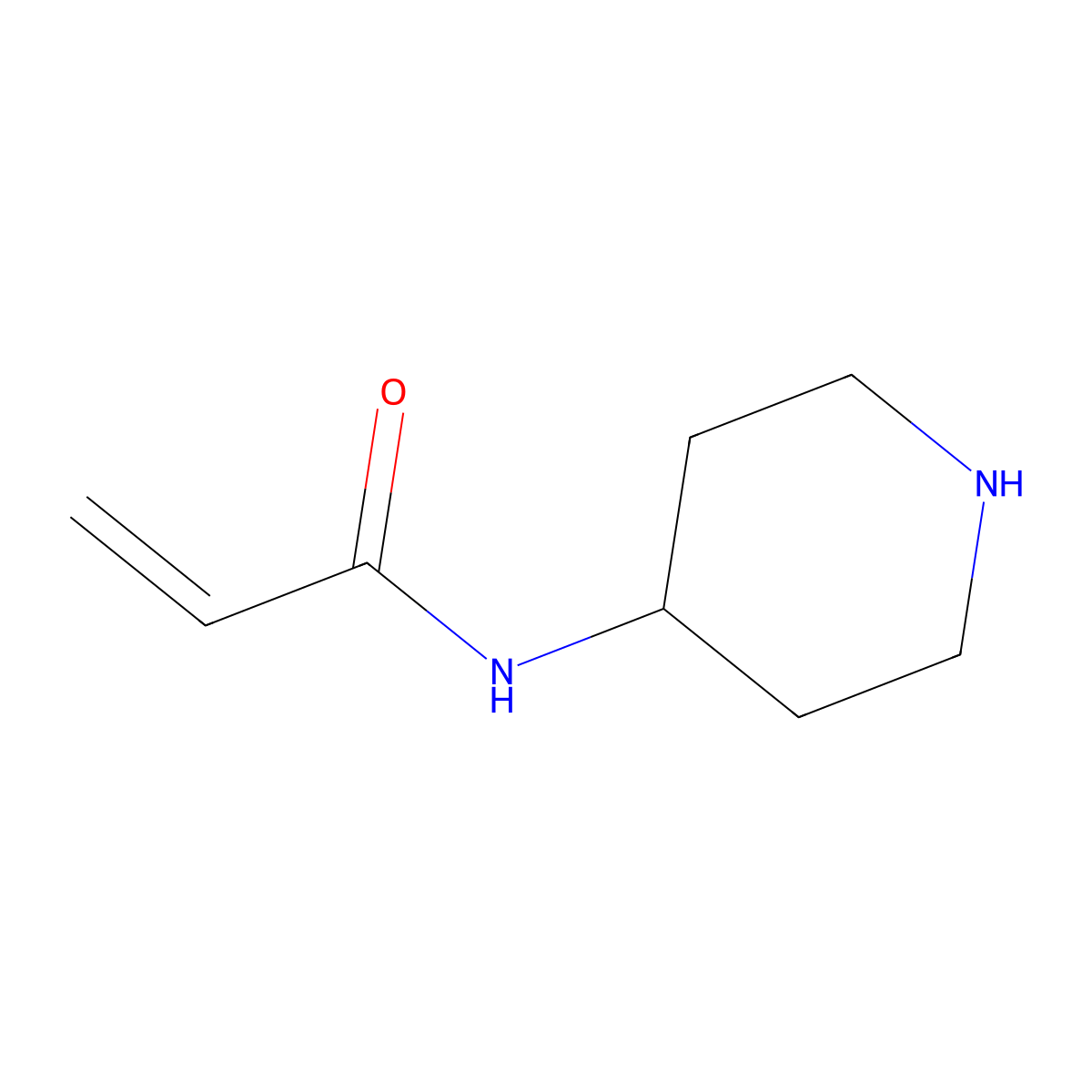 N-(piperidin-4-yl)prop-2-enamide molecular structure, CAS 1094766-80-9