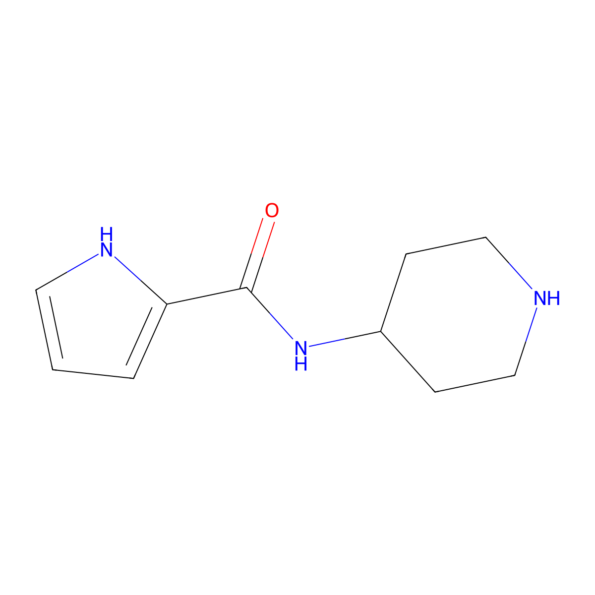 N-(piperidin-4-yl)-1H-pyrrole-2-carboxamide molecular structure, CAS 1094766-82-1