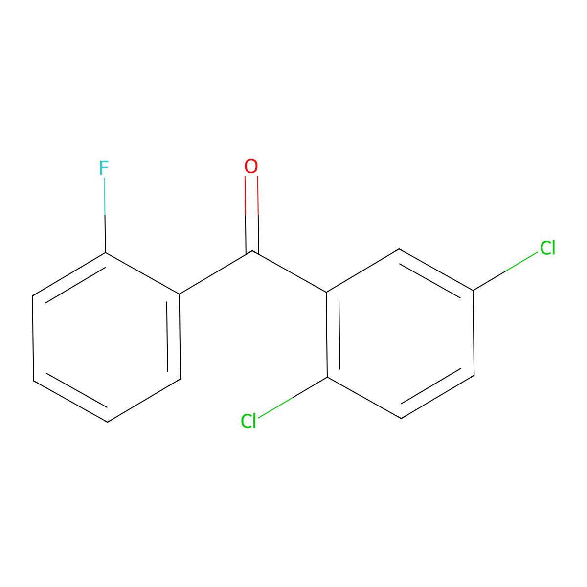 (2,5-Dichlorophenyl)(2-fluorophenyl)methanone molecular structure, CAS 1094767-90-4