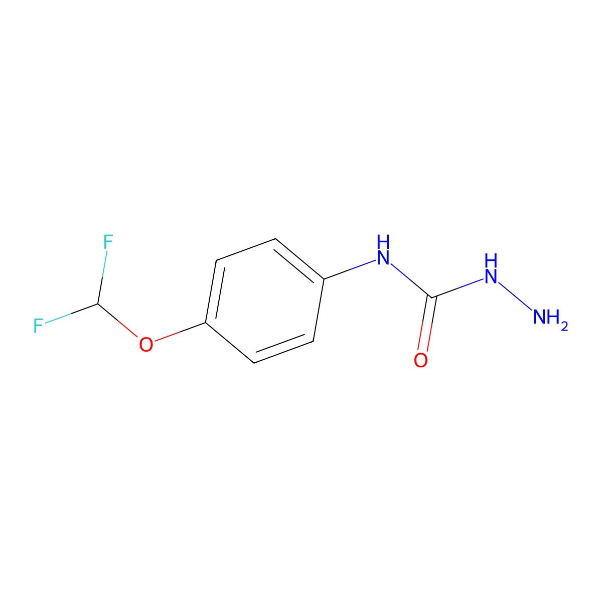 3-Amino-1-[4-(difluoromethoxy)phenyl]urea molecular structure, CAS 1094769-82-0
