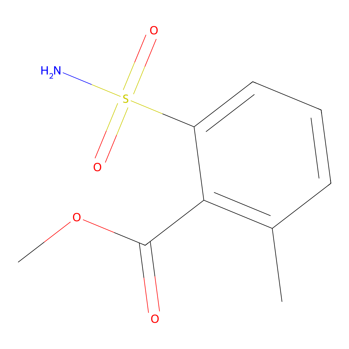 Methyl 2-methyl-6-sulfamoylbenzoate molecular structure, CAS 1094770-13-4