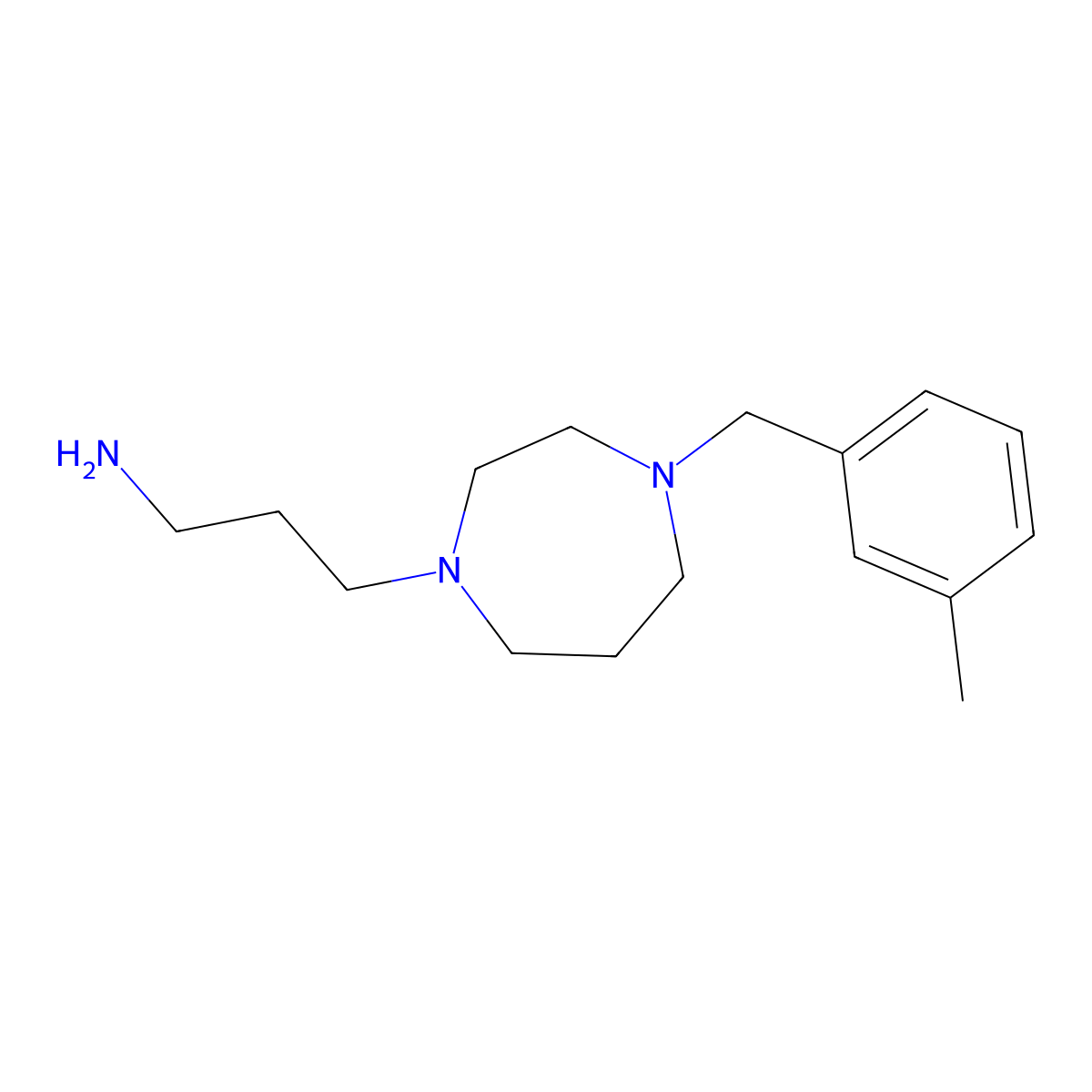 {3-[4-(3-Methylbenzyl)-1,4-diazepan-1-yl]propyl}amine molecular structure, CAS 1094772-84-5