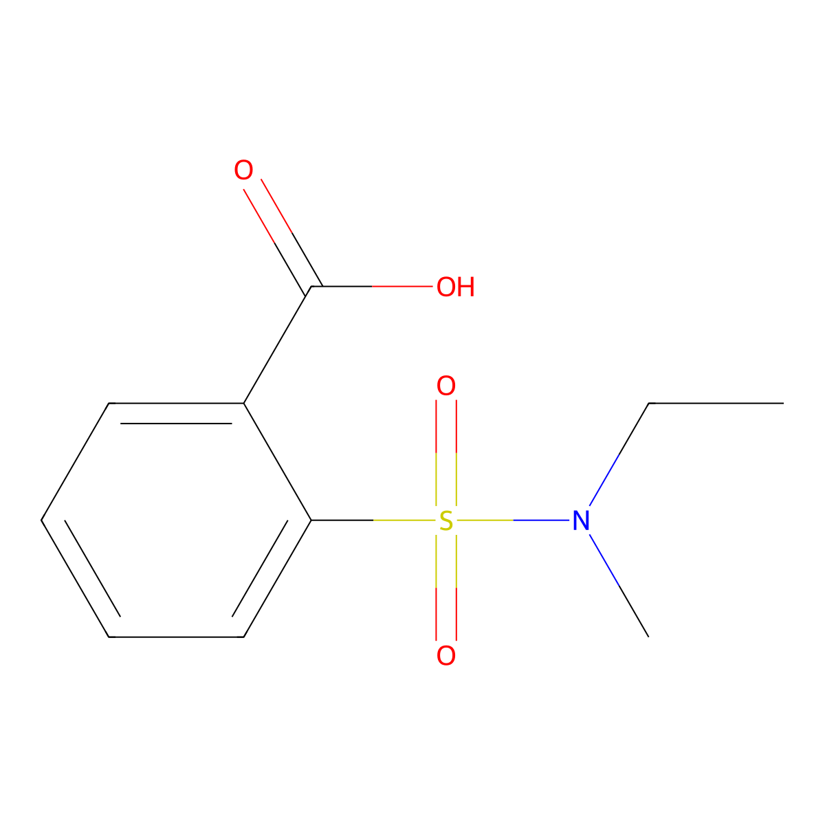 2-[Ethyl(methyl)sulfamoyl]benzoic acid molecular structure, CAS 1094777-57-7