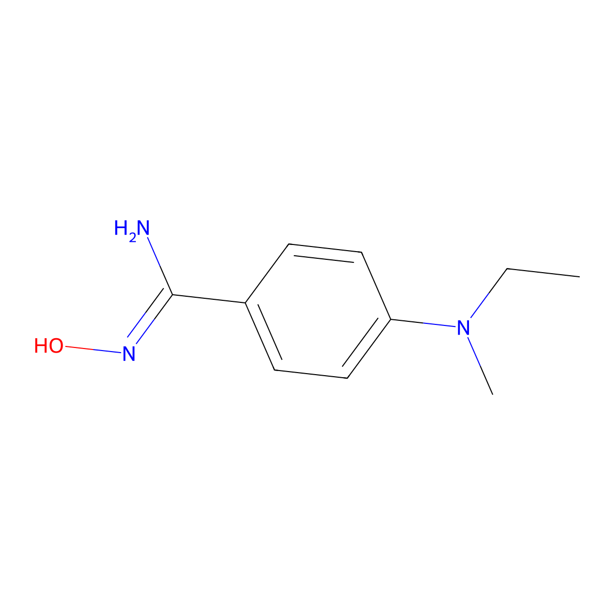 4-[ethyl(methyl)amino]-N'-hydroxybenzene-1-carboximidamide molecular structure, CAS 1094777-91-9