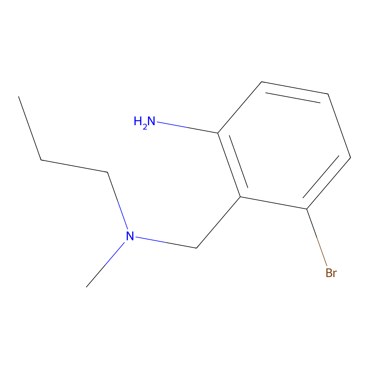 3-Bromo-2-{[methyl(propyl)amino]methyl}aniline molecular structure, CAS 1094781-91-5