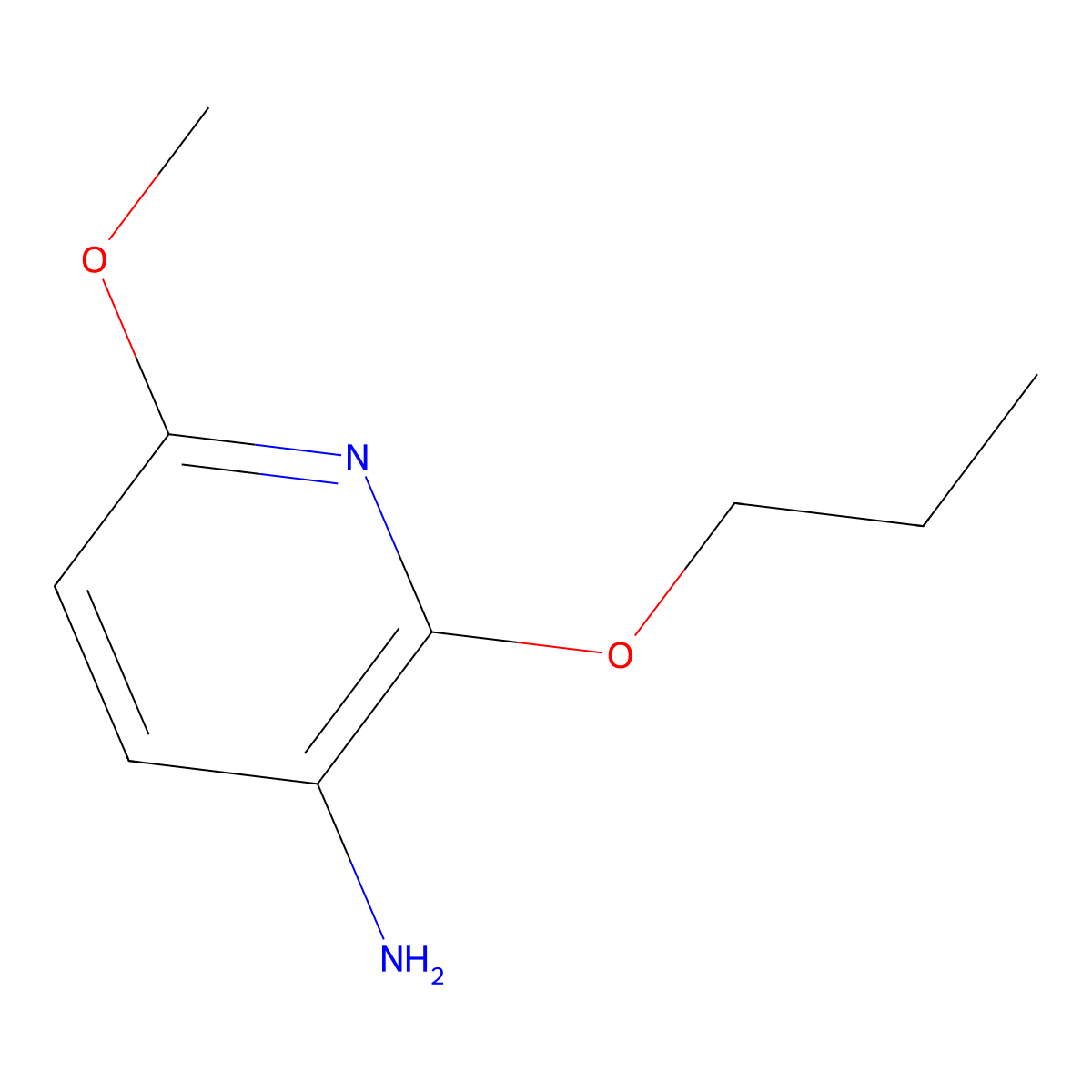 6-Methoxy-2-propoxypyridin-3-amine molecular structure, CAS 1094786-41-0