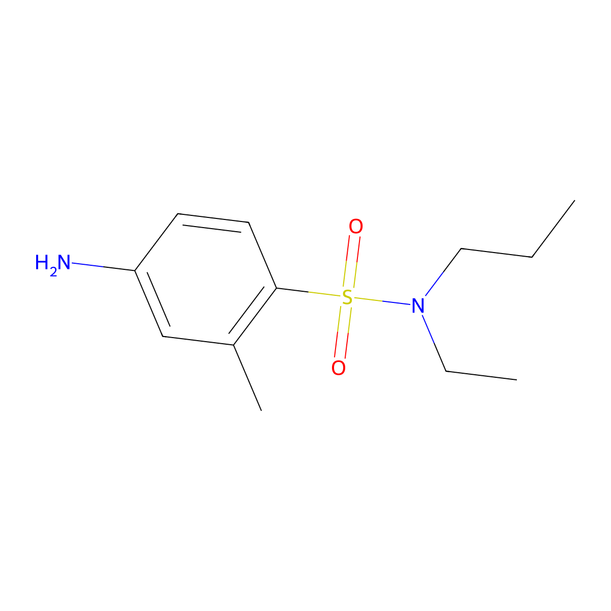 4-amino-N-ethyl-2-methyl-N-propylbenzenesulfonamide molecular structure, CAS 1094792-33-2