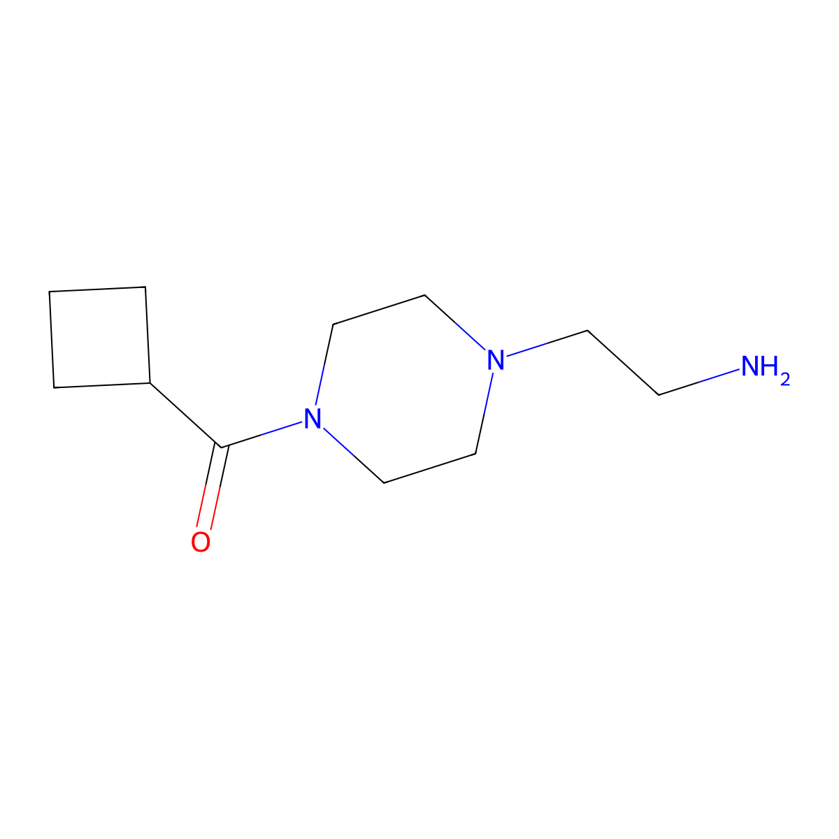 2-(4-Cyclobutanecarbonylpiperazin-1-yl)ethan-1-amine molecular structure, CAS 1094793-21-1