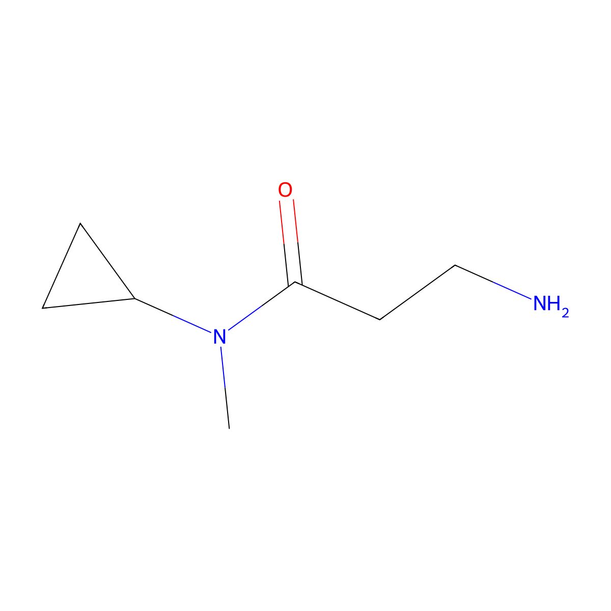 3-Amino-N-cyclopropyl-N-methylpropanamide molecular structure, CAS 1094794-16-7