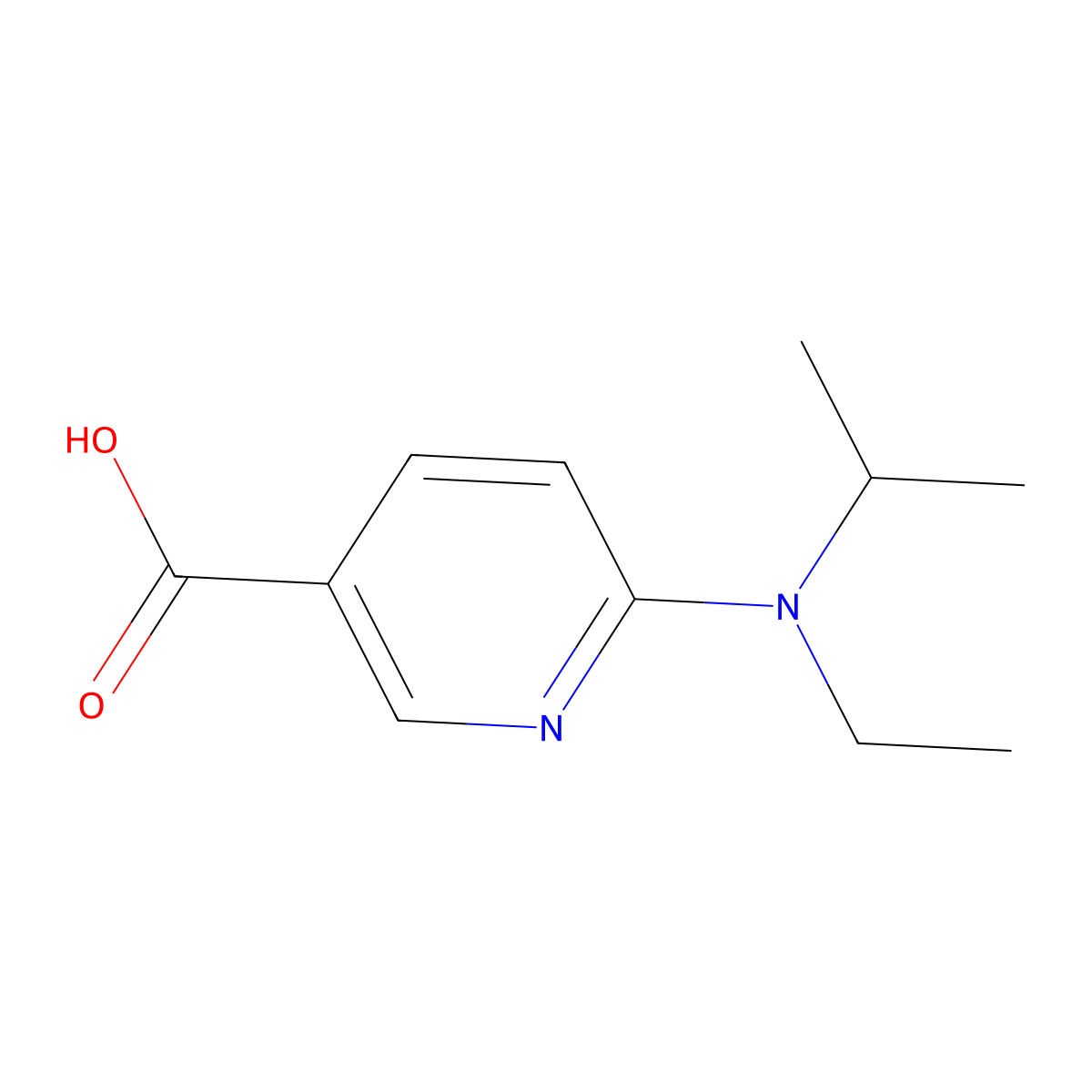 6-[Ethyl(propan-2-yl)amino]pyridine-3-carboxylic acid molecular structure, CAS 1094798-46-5