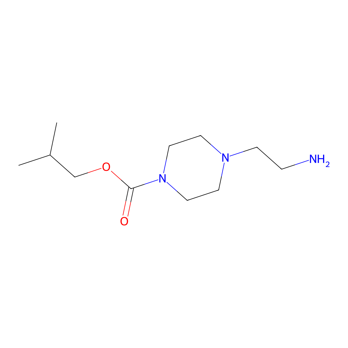 2-Methylpropyl 4-(2-aminoethyl)piperazine-1-carboxylate molecular structure, CAS 1094799-42-4