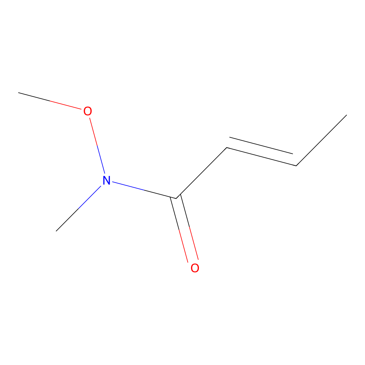 2-Butenamide, N-methoxy-N-methyl-, (2E)- molecular structure, CAS 109480-79-7