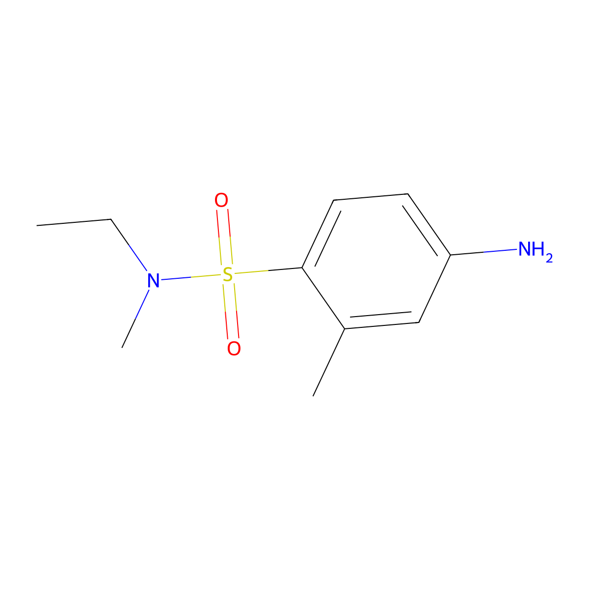 4-amino-N-ethyl-N,2-dimethylbenzenesulfonamide molecular structure, CAS 1094801-01-0