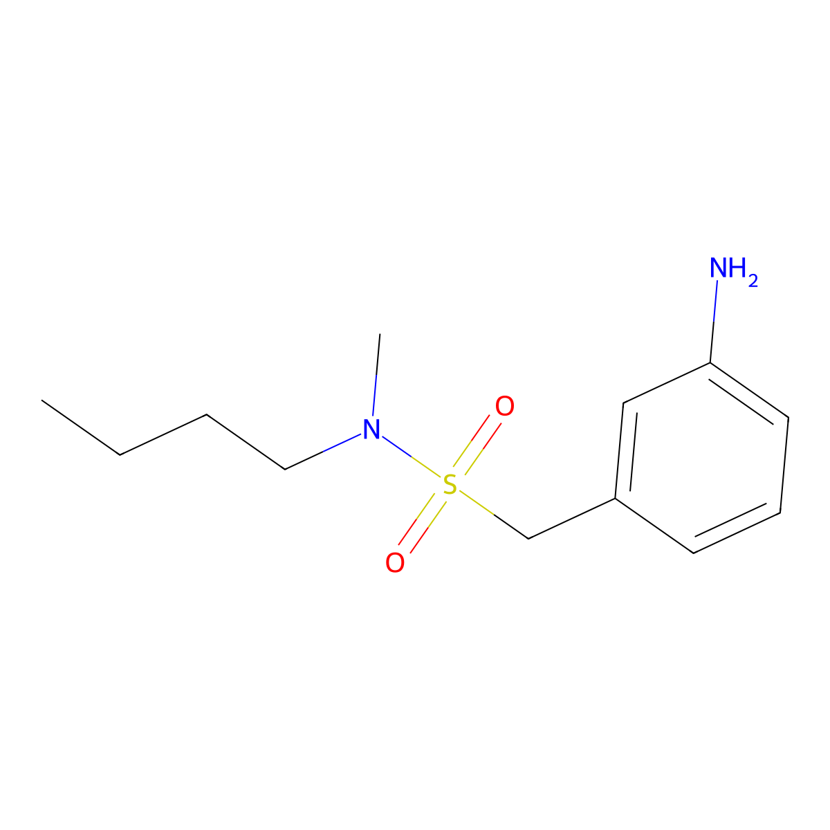 1-(3-aminophenyl)-N-butyl-N-methylmethanesulfonamide molecular structure, CAS 1094804-50-8