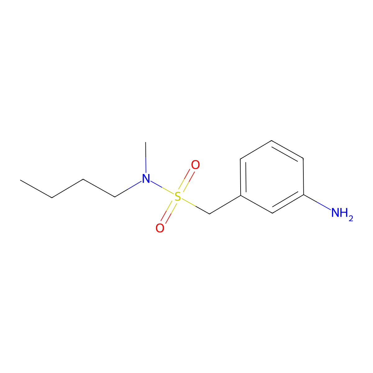 1-(3-aminophenyl)-N-butyl-N-methylmethanesulfonamide molecular structure, CAS 1094804-50-8