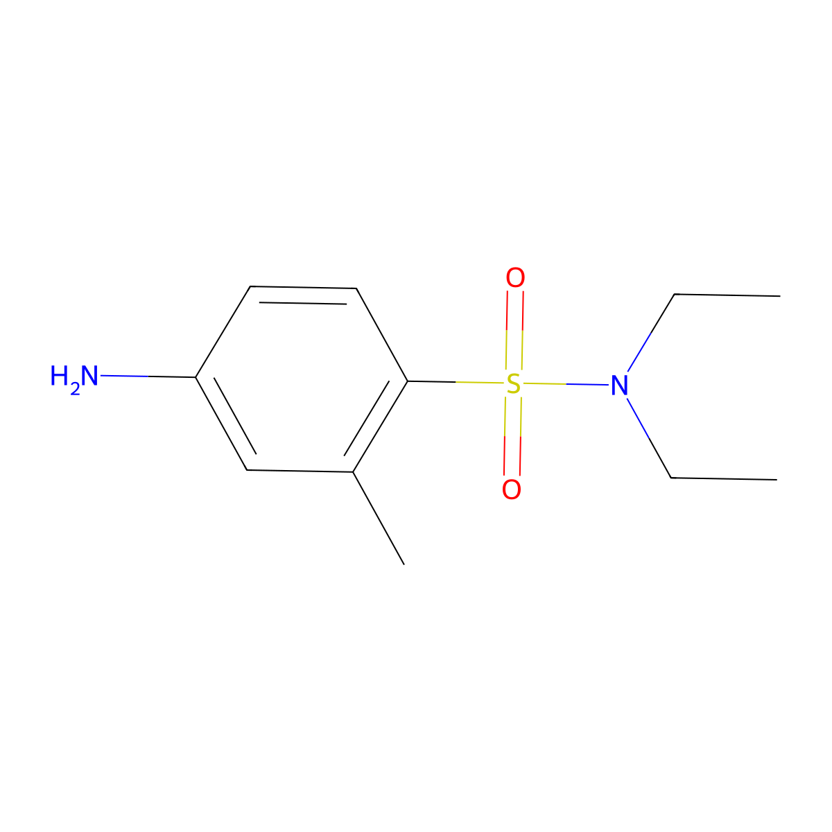 4-amino-N,N-diethyl-2-methylbenzene-1-sulfonamide molecular structure, CAS 1094811-99-0
