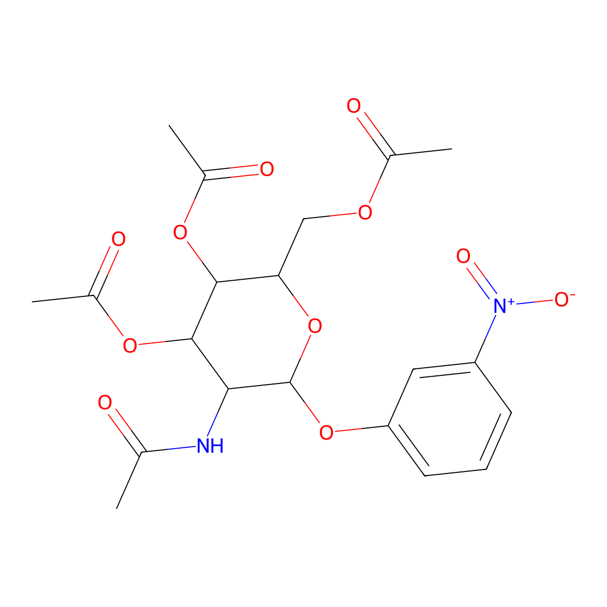 [5-Acetamido-3,4-diacetyloxy-6-(3-nitrophenoxy)oxan-2-yl]methyl acetate molecular structure, CAS 1094813-81-6