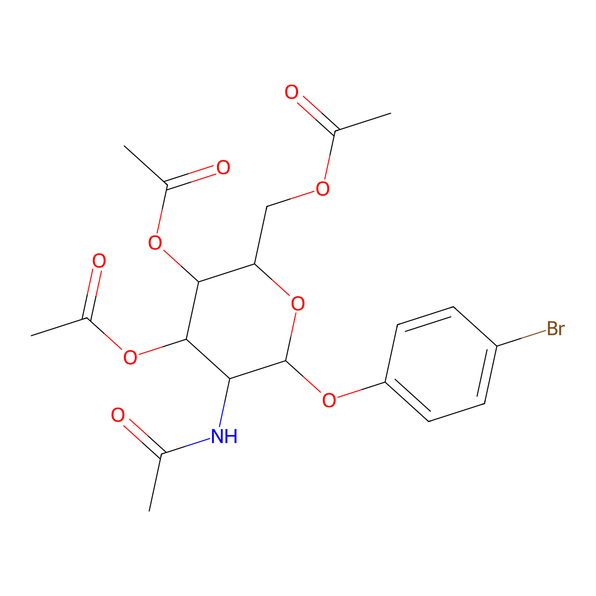 [5-Acetamido-3,4-diacetyloxy-6-(4-bromophenoxy)oxan-2-yl]methyl acetate molecular structure, CAS 1094815-83-4