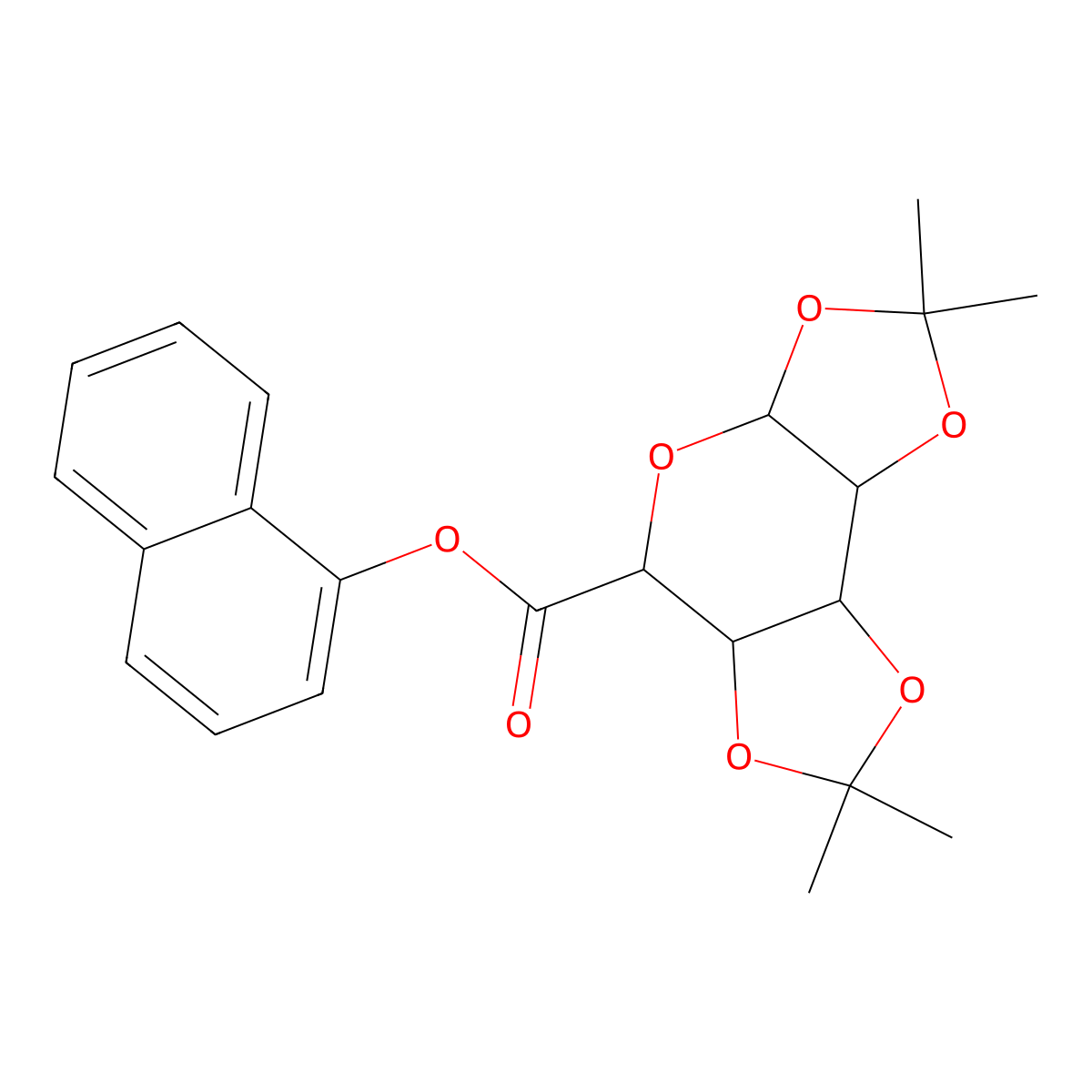 Naphthalen-1-yl 4,4,11,11-tetramethyl-3,5,7,10,12-pentaoxatricyclo[7.3.0.0^{2,6}]dodecane-8-carboxylate molecular structure, CAS 1094816-14-4