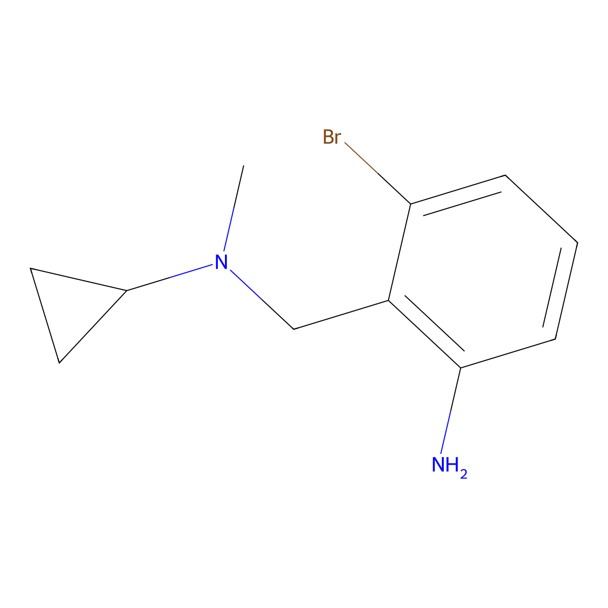 3-Bromo-2-{[cyclopropyl(methyl)amino]methyl}aniline molecular structure, CAS 1094818-88-8