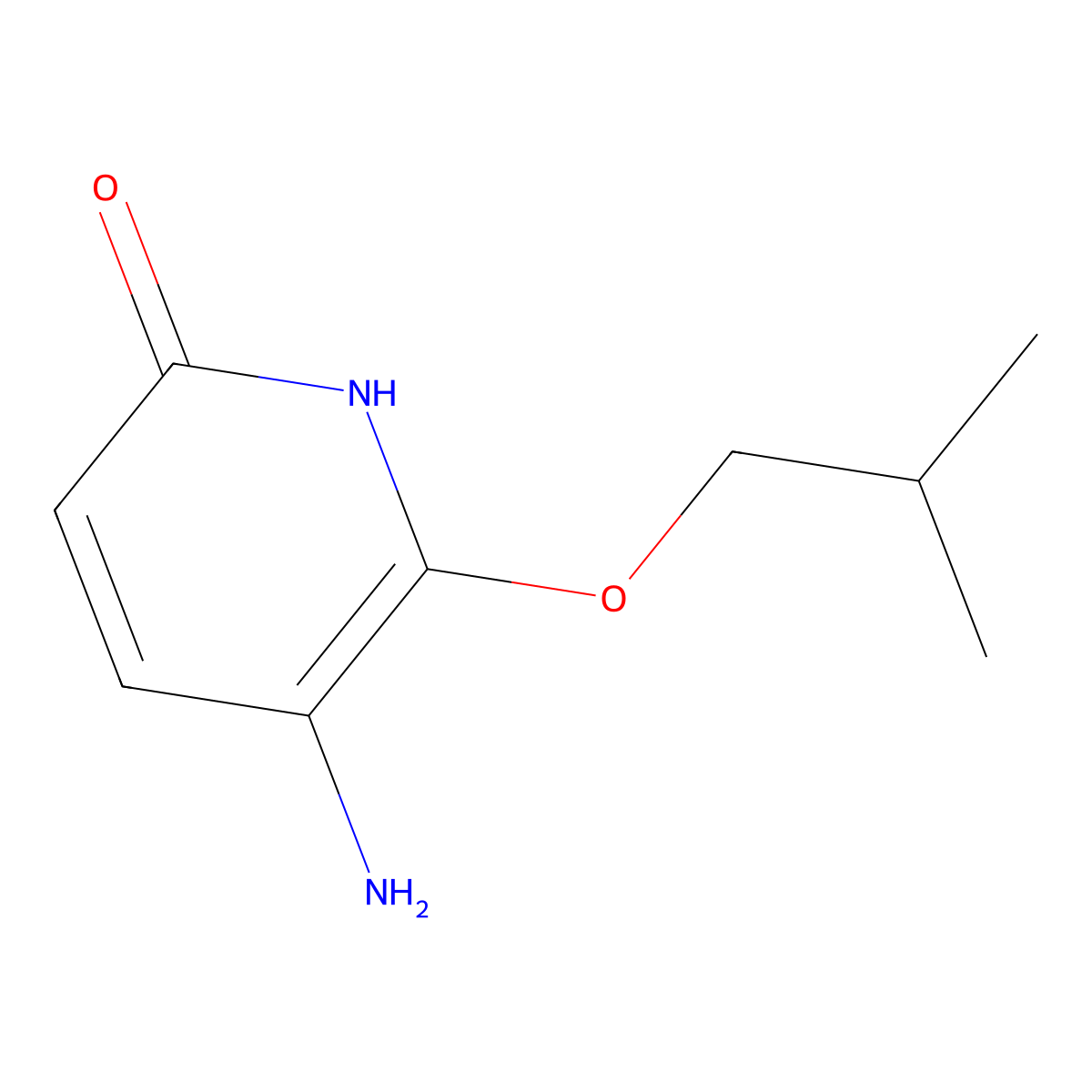 5-Amino-6-(2-methylpropoxy)pyridin-2-ol molecular structure, CAS 1094826-67-1