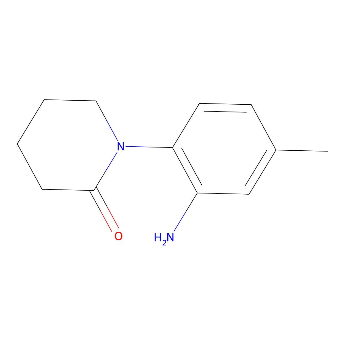 1-(2-Amino-4-methylphenyl)piperidin-2-one molecular structure, CAS 1094827-37-8