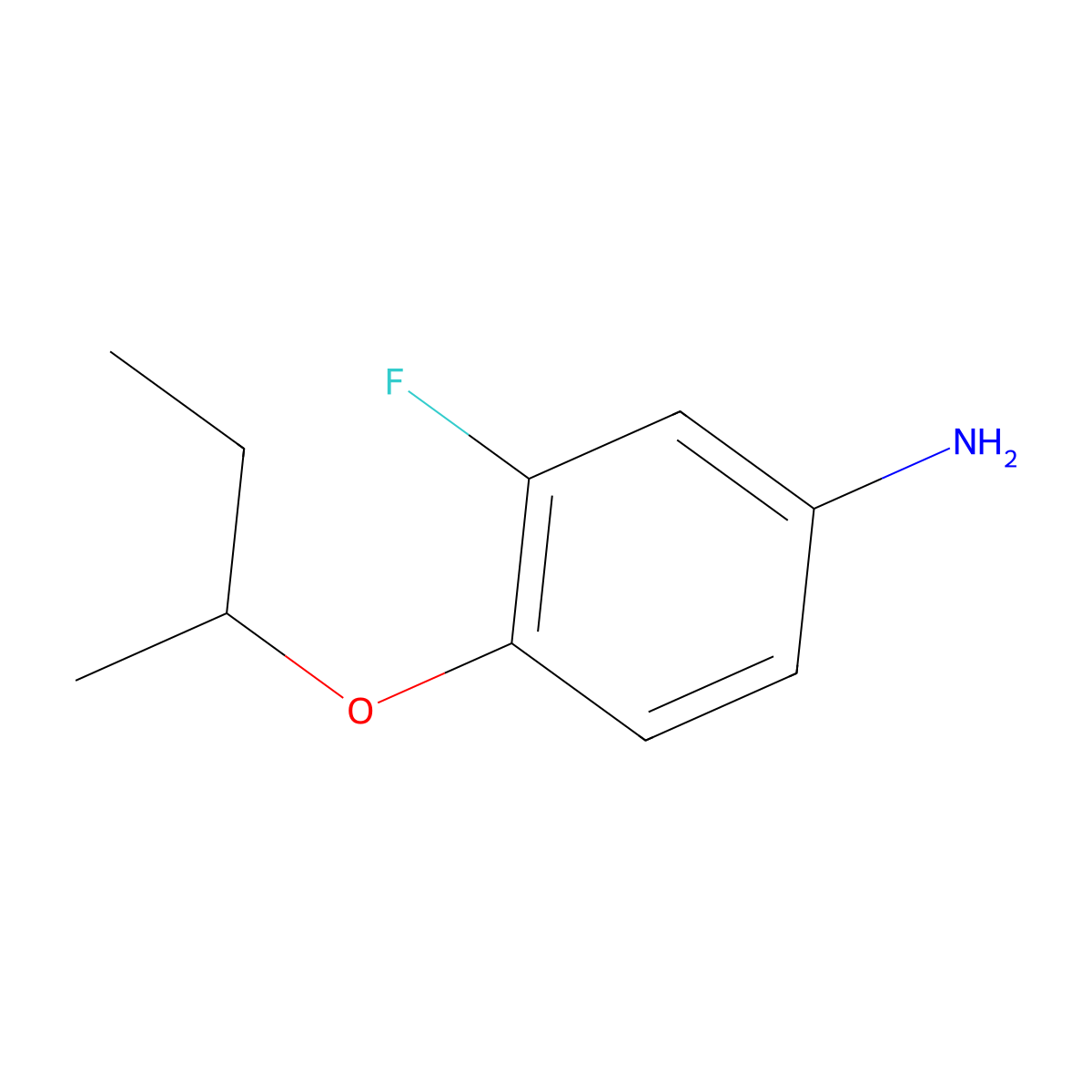 4-(Butan-2-yloxy)-3-fluoroaniline molecular structure, CAS 1094827-64-1